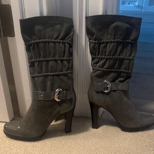 Via Spiga Dark Gray Heeled Boots